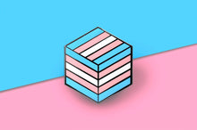 Load image into Gallery viewer, Genderfluid Flag - Flag Cube Pin-Pride Pin-PCFC_TRAN

