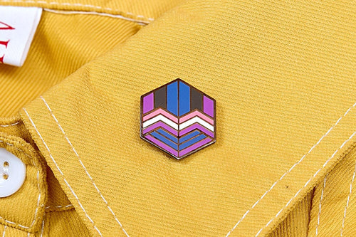 Genderfluid Flag - Love Cube Pin
