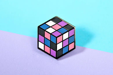 Genderfluid Rubik's Cube Pin