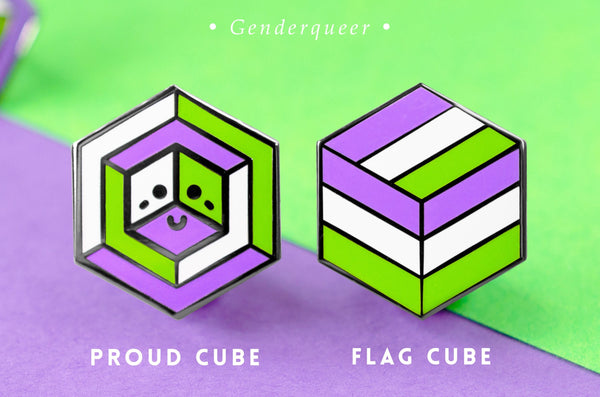 Genderqueer Pride: Greygender, Cassgender, Tomboy, Femboy, Drag,  Androgynous, Gender Non-conforming, Indoor Flag One-sided Print 34x56 Inch  