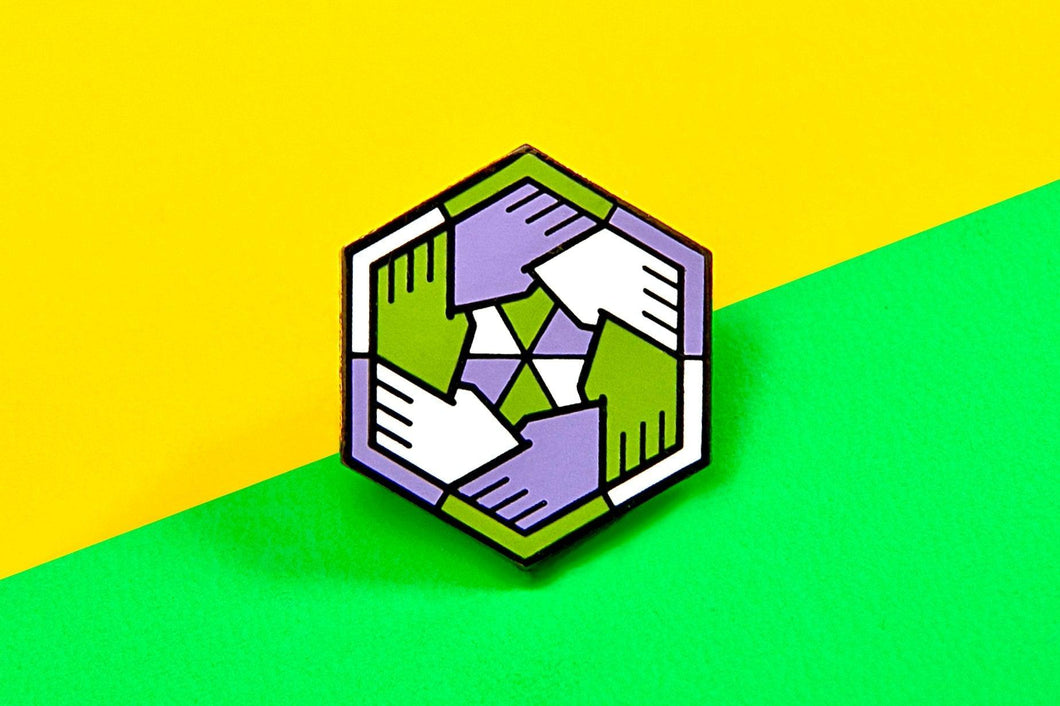 Genderqueer Flag - Community Cube Pin-Pride Pin-PCCC_GENQ