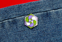 Load image into Gallery viewer, Genderqueer Flag - Community Cube Pin-Pride Pin-PCCC_GENQ
