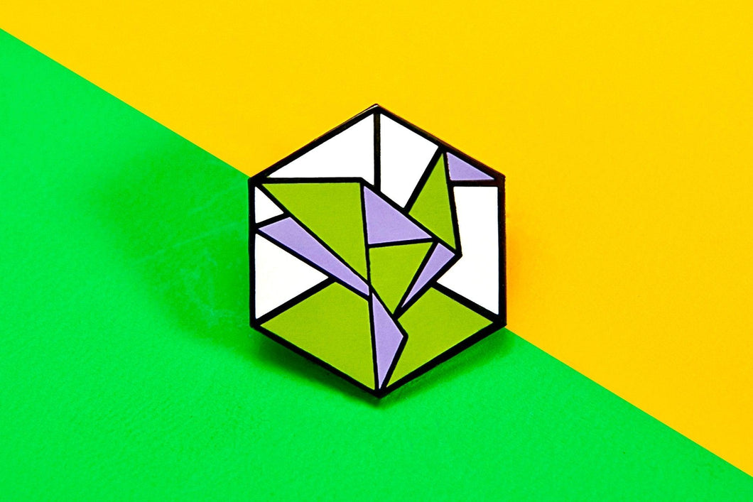 Genderqueer Flag - Freedom Cube Pin-Pride Pin-PCBC_GENQ