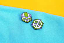 Load image into Gallery viewer, Genderqueer Flag - Love Cube Pin-Pride Pin-GENQ_ED3
