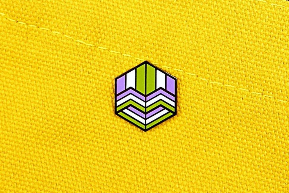 Genderqueer Flag - Love Cube Pin-Pride Pin-PCHC_GENQ