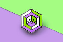 Load image into Gallery viewer, Genderqueer Flag - Proud Cube Pin-Pride Pin-PCPC_GENQ
