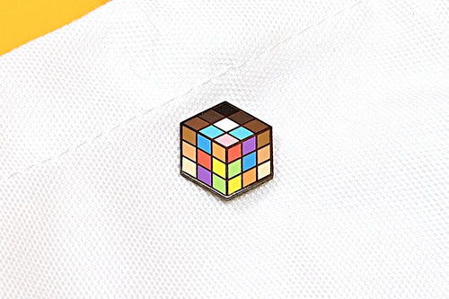 Inclusive Flag - Rubik's Cube Pin