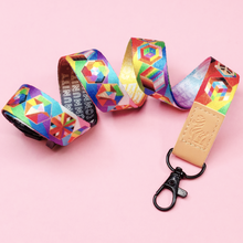 Load image into Gallery viewer, Inclusive Pride Lanyards with reversible design by Proud Zebra in position 2
