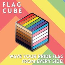 Load image into Gallery viewer, Inclusive Rainbow Flag - Proud Cubes Enamel Pins-Pride Pin-PCFC_INCL
