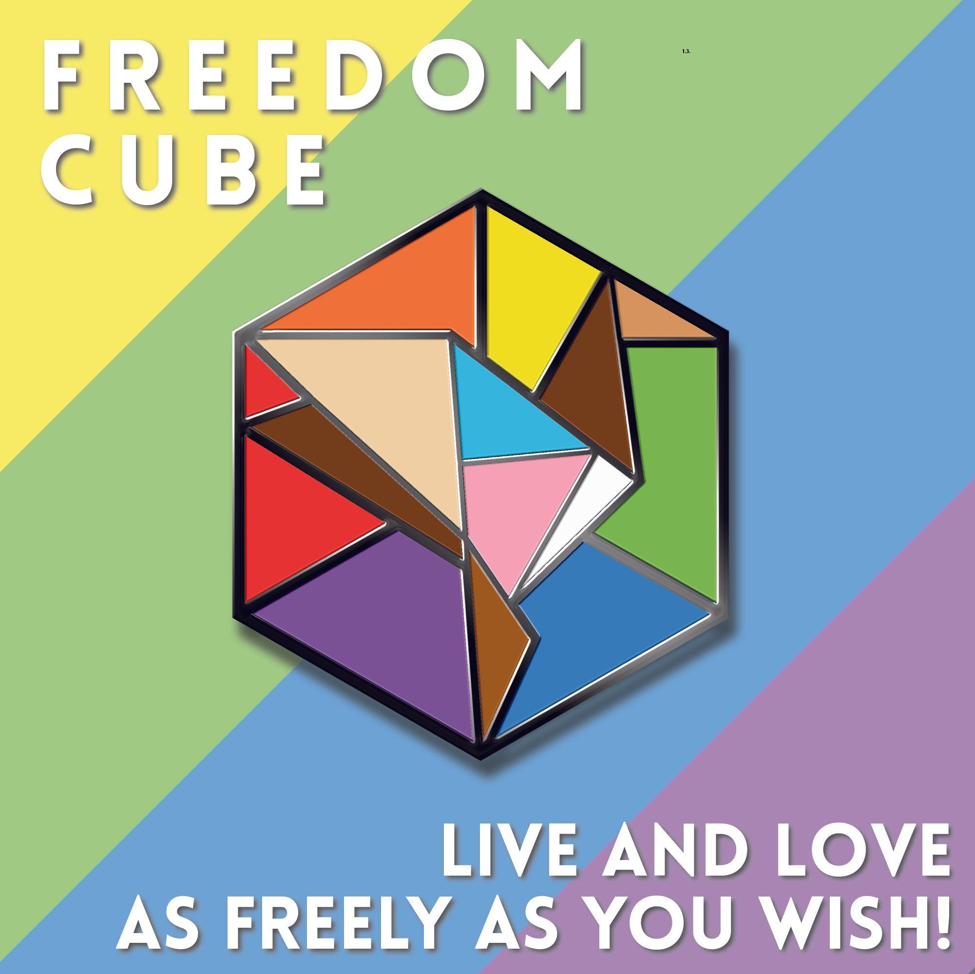 Inclusive Rainbow Flag - Proud Cubes Enamel Pins-Pride Pin-PCBC_INCL