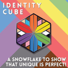 Load image into Gallery viewer, Inclusive Rainbow Flag - Proud Cubes Enamel Pins-Pride Pin-PCIC_INCL
