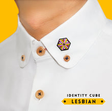 Load image into Gallery viewer, Lesbian Flag - Identity Cube Pin-Pride Pin-PCIC_LESB
