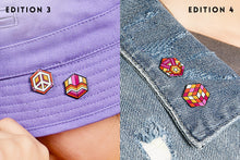 Load image into Gallery viewer, Lesbian Flag - Love Cube Pin-Pride Pin-LESB_ED3+4
