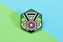 Load image into Gallery viewer, Non-Binary Aromantic Pride - Flag Cube Pin-Pride Pin-PCMC_ENBY_AROM
