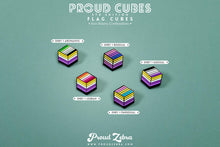 Load image into Gallery viewer, Non-Binary Asexual Pride - Flag Cube Pin-Pride Pin-PCFC_ENBY_ASEX
