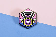 Load image into Gallery viewer, Non-Binary Bisexual Pride - Flag Cube Pin-Pride Pin-PCMC_ENBY_BISX

