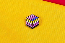 Load image into Gallery viewer, Non-Binary Bisexual Pride - Love Cube Pin-Pride Pin-PCHC_ENBY_BISX
