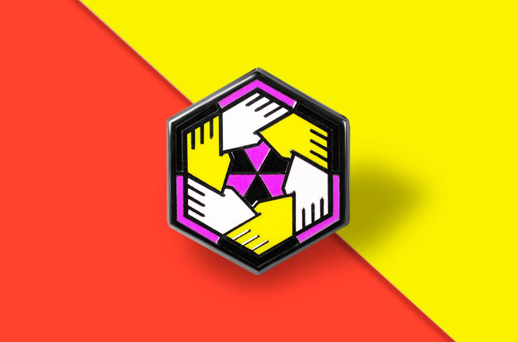 Non-Binary Flag - Community Cube Pin-Pride Pin-PCCC_ENBY