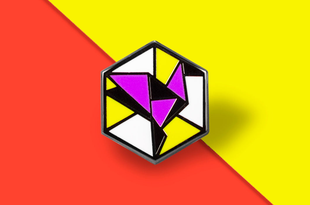 Non-Binary Flag - Freedom Cube Pin-Pride Pin-PCBC_ENBY