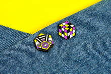 Load image into Gallery viewer, Non-Binary Flag - Love Cube Pin-Pride Pin-ENBY_ED4
