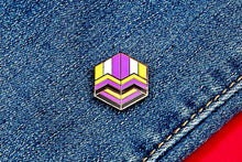 Load image into Gallery viewer, Non-Binary Flag - Love Cube Pin-Pride Pin-PCHC_ENBY
