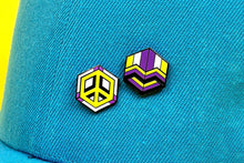 Load image into Gallery viewer, Non-Binary Flag - Peace Cube Pin-Pride Pin-ENBY_ED3
