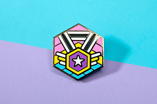 Non-Binary Pansexual Pride - Medal Cube Pin