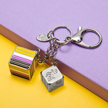 Load image into Gallery viewer, Non-Binary Pride Flag Proud Cube Bag Charm-Pride Bag Charm-BAGC_ENBY
