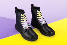 Load image into Gallery viewer, Non-Binary Pride Flag White Shoelaces-Pride Shoelaces-SLWH_ENBY_45IN
