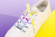 Load image into Gallery viewer, Non-Binary Pride Flag White Shoelaces-Pride Shoelaces-SLWH_ENBY_45IN
