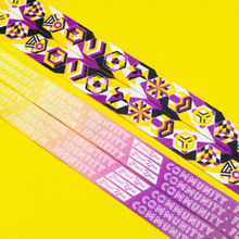 Load image into Gallery viewer, Non-Binary Pride Lanyards with reversible design by Proud Zebra in position 2
