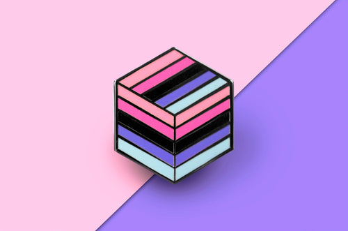 Omnisexual Flag - Flag Cube Pin