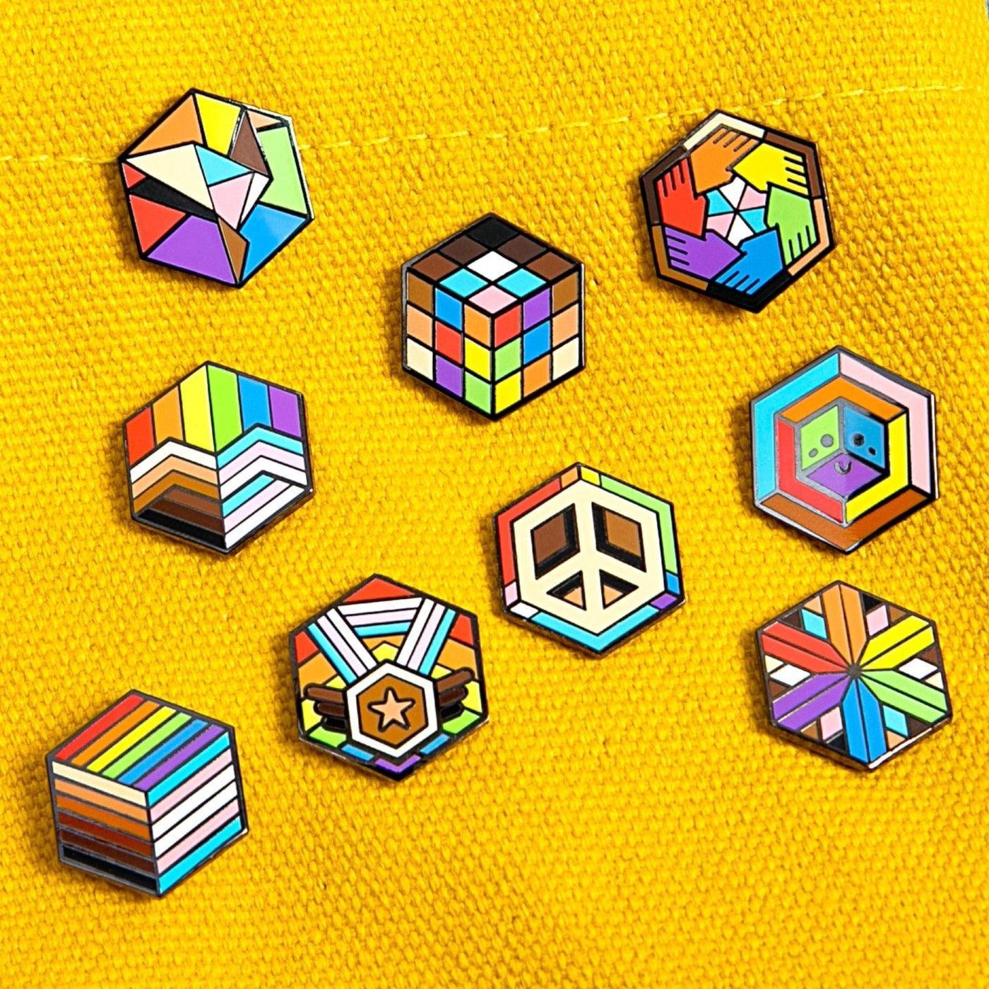 Inclusive Proud Cubes Pins