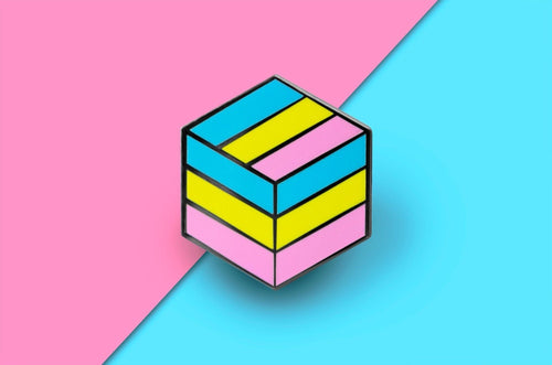 Pansexual Flag - Flag Cube Pin