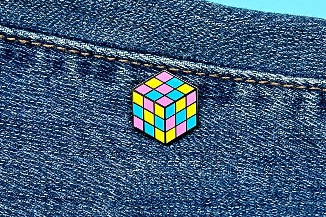 Pansexual Flag - Rubik's Cube Pin-Pride Pin-PCTC_PANS