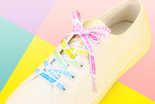 Load image into Gallery viewer, Pansexual Pride Flag White Shoelaces-Pride Shoelaces-SLWH_PANS_45IN

