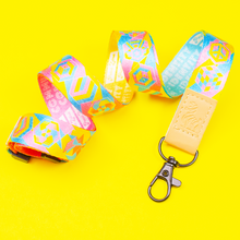 Load image into Gallery viewer, pansexual Pride Lanyards with reversible design by Proud Zebra in position 2
