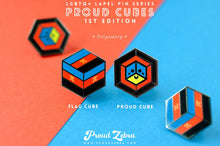 Load image into Gallery viewer, Polyamory Flag - Identity Cube Pin-Pride Pin-POLA_ED1
