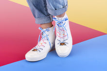Load image into Gallery viewer, Polyamory Pride Flag White Shoelaces-Pride Shoelaces-LLSL_SLWH_POLA_45IN
