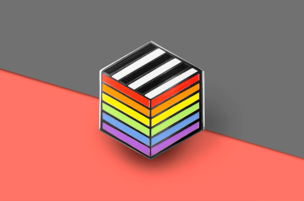 Rainbow Ally Flag - Flag Cube Pin-Pride Pin-PCFC_ALLY