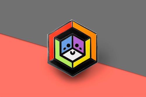 Rainbow Ally Flag - Proud Cube Pin