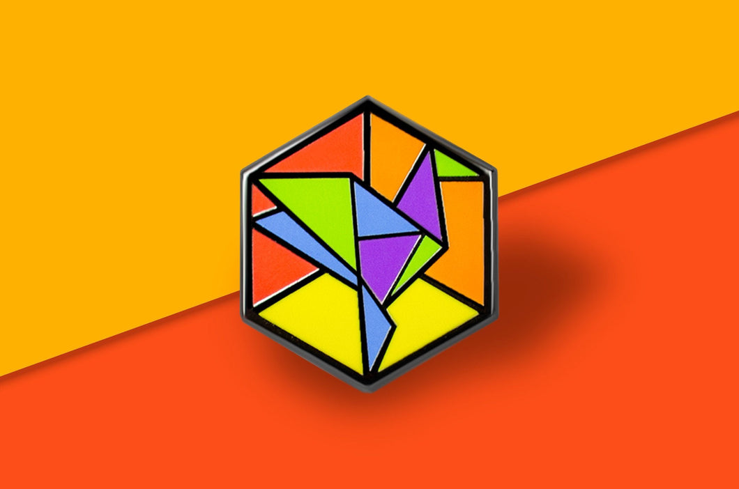 Rainbow Flag - Freedom Cube Pin-Pride Pin-PCBC_RBOW