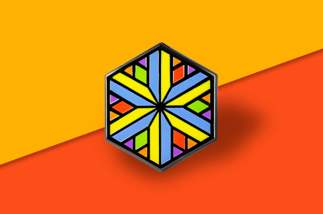 Rainbow Flag - Identity Cube Pin-Pride Pin-PCIC_RBOW