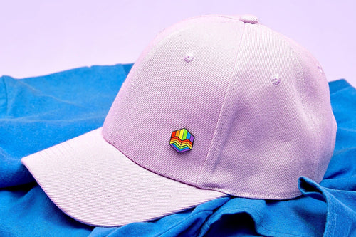 Rainbow Flag - Love Cube Pin
