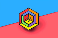 Load image into Gallery viewer, Rainbow Flag - Proud Cube Pin-Pride Pin-PCPC_RBOW
