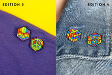 Load image into Gallery viewer, Rainbow Flag - Rubik&#39;s Cube Pin-Pride Pin-RBOW_ED3+4
