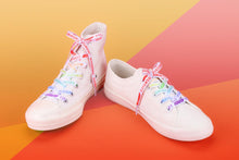 Load image into Gallery viewer, Rainbow Pride Flag White Shoelaces-Pride Shoelaces-SLWH_RBOW_45IN
