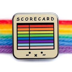 SG Rainbow Scorecard Lapel Pin