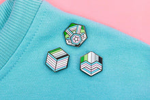 Load image into Gallery viewer, Trans Aromantic Pride - Flag Cube Pin-Pride Pin-TRAN_AROM_ED5

