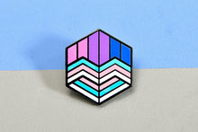 Load image into Gallery viewer, Trans Bisexual Pride - Flag Cube Pin-Pride Pin-PCHC_TRAN_BISX
